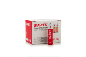Batterij Staples AAA/LR03 1,5v/pk24