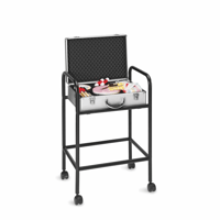Trolley voor presentatiekoffer, met 4 rollen, zwart