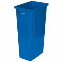 Robuuste verzamelbak voor recyclebaar materiaal met deksel inhoud 60 l, hoog deksel inwerpklep (Breedte: 460 mm; Dekselkleur: ; Diepte: 320 mm; Hoogte: 580 mm; Kleur afvalbak: blauw; Uitrusting: zonder deksel; Uitvoering inworp: )