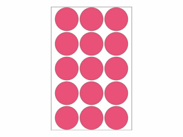 Etiket HERMA 2276 rond 32mm fluor rood 360 stuks