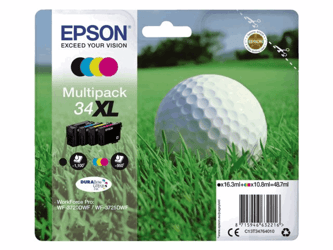 INKCARTRIDGE EPSON 34XL T3476 ZWART + 3 KLEUREN artikel afbeelding