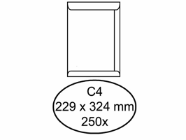 Envelop Quantore akte C4 229x324mm wit 250stuks