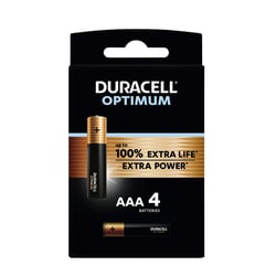 Batterij Duracell Optimum 4xAAA artikel afbeelding