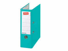 Staples Ordner Premium Rugbreedte 80 mm, turquoise