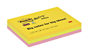 Memoblok Post-it 6445 Super Sticky 152x101mm assorti