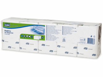 Tork Xpressnap® dispenserservet 21,3x33cm 1-laags 1/4-vouw wit 5x225x8 artikel afbeelding