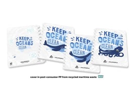 Notitieboek Ocean WP A4 ruit wit/blauw