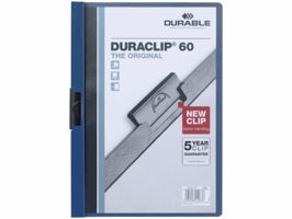 Durable Duraclip® Klemmap A4, 1-60 vel, Donkerblauw (pak 25 stuks)