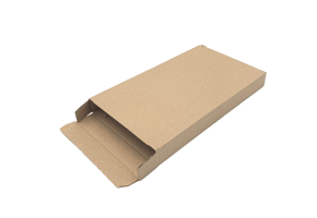 Brievenbusdoos A5 met zijklep, 255x160x26mm binnenmaat, bruin