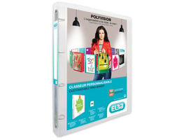 Elba Polyvision Presentatieringband, A4, 30 mm, 4 rings, ringcapaciteit 20 mm, transparant