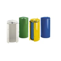 Plaatstalen afvalbak voor inhoud 120 l