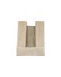 Kraft/PLA vensterzak 10x14,5x(2x3)cm