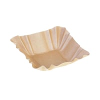 FSC®Kraft vierkante schaal met vetbarrière 9x9x3cm