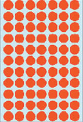 Etiket HERMA 2232 rond 13mm rood 2464stuks