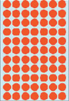 Etiket HERMA 2232 rond 13mm rood 2464stuks