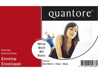 ENVELOP QUANTORE VISITEKRT 90X140 95GR WIT  artikel afbeelding