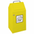 Afvalbak voor kringloopmateriaal inhoud 45 l, b x h x d = 320x650x310 mm, vaste opstelling plaatstaal, geel RAL 1003