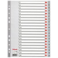 Tabblad Esselte 11r A4 PP 20tab index