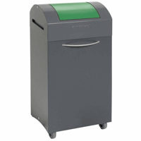 Verzamelaar voor kringloopmateriaal (Kleur inwerpklep: verkeersgroen RAL 6024)