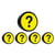 Rond magneetje QUESTION Ø 35 mm, VE = 10 stuks geel artikel afbeelding