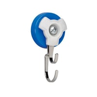 Magneet met dubbele carrouselhaak Ø 56 mm, VE = 5 stuks hechtkracht 18 kg, blauw/grijs