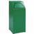 Afvalbak voor kringloopmateriaal inhoud 65 l, b x h x d = 400x960x380 mm plaatstaal, groen RAL 6024