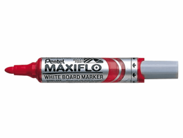 Viltstift Pentel MWL5M Maxiflo whiteboard rond 3mm rood