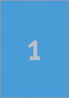 Etiket Avery Zweckform 3471 210x297mm A4 blauw 100stuks