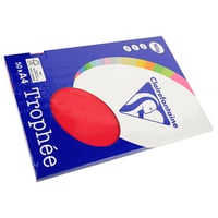 Papier CF A4 160g kersenrood/pk50v