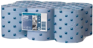 Poetspapier Tork Wiping Plus M2 Centerfeed 2-laags 157m blauw 128207