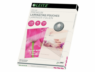 Leitz Lamineerhoes UDT A4, 125 micron (pak 100 stuks) artikel afbeelding