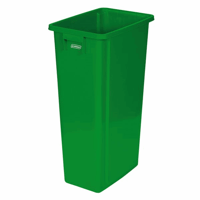 Robuuste verzamelbak voor recyclebaar materiaal met deksel inhoud 80 l, plat deksel (Breedte: 460 mm; Dekselkleur: ; Diepte: 320 mm; Hoogte: 762 mm; Kleur afvalbak: groen; Uitrusting: zonder deksel; Uitvoering inworp: )