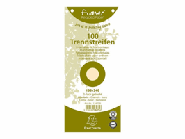 Exacompta Scheidingsstroken rechthoekig 180 g/m², gerecycleerd, met perforatie, ivoor (pak 100 stuks)
