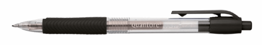 GELSCHRIJVER QUANTORE GRIP DRUKKNOP 0.7MM ZWART artikel afbeelding