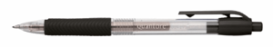 Gelschrijver Quantore gripdrukknop 0.7mm zwart