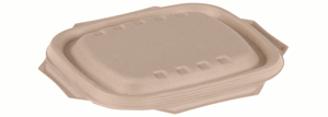 Suikerriet deksel voor BOWL-600ML/19,5X17X4CM-BRUIN en BOWL-900ML/19,5X17X5,5CM-BRUIN, kleur bruin