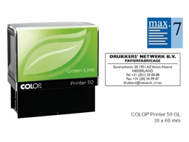 Tekststempel Colop 50 green line personaliseerbaar 7regels 69x30mm