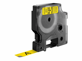 Dymo D1 labeltape 12 mm Zwart op geel 45018