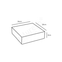 FSC® kraft/PLA taartdoos met klapdeksel 260x260x80mm