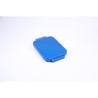 Deksel, hoekig voor afvalbakken voor kringloopmateriaal (Kleur: Blauw)