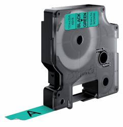 LABELTAPE DYMO 45019 12MMX7M D1 GROEN/ZWART artikel afbeelding