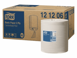 Poetspapier Tork M2 Basic Universal 2-laags 160m wit 121206