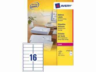 ETIKET AVERY L7162-100 99.1X33.9MM 1600ST artikel afbeelding