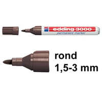 Permanent marker edding 3000 1,5-3 donkbr/10