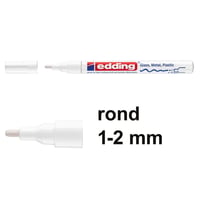 Lakmarker edding 751 1-2mm wit/pk10
