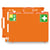 Eerste hulp koffer conform DIN 13169 signaaloranje, h x b x d = 300x400x150 mm met vulling