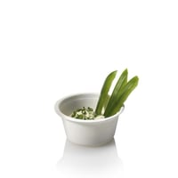 Suikerriet sausbakje 60ml/60mm Ø, kleur wit, sluitbaar