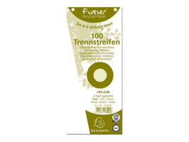 Exacompta Scheidingsstroken trapezium 180 g/m², gereycleerd, met perforatie, groen (pak 100 stuks)