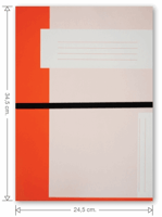 Trias dossiermap met elastiek - Folio. Buitenmap hoogte 34,5 cm, vulcapaciteit 6 cm, 400 grams karton, kleur oranje.