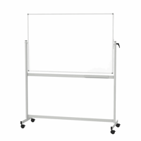 Mobiel whiteboard plaatstaal, gecoat (Bordbreedte: 1800 mm; Bordhoogte: 1200 mm; Breedte: 1955 mm; Framemateriaal: geanodiseerd aluminium; Gewicht: 22.75 kg; Hoogte: 1945 mm)